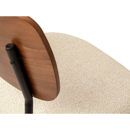 Set van 2 stoelen met gesp Dina boucle beige - 47x49x79cm