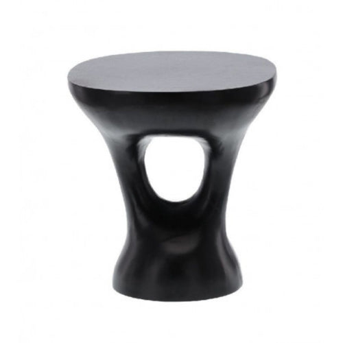 StarFurn Salontafel Amelie - Rond Zwart Metaal - 43x40x46cm - vtwonen shop