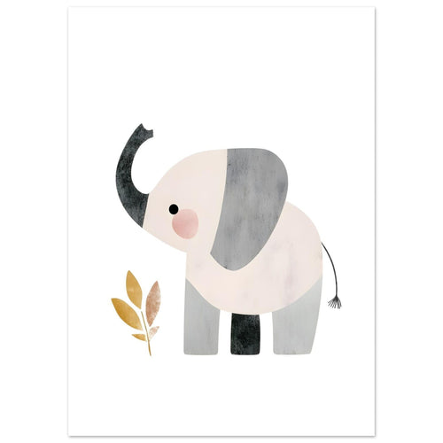Artfulprints  Lieve olifant in aquarel   poster 50x70 cm - vtwonen shop