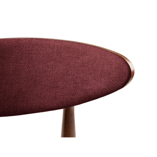 Set van 2 stoelen Rina chenille bordeaux - 48x47.5x79cm