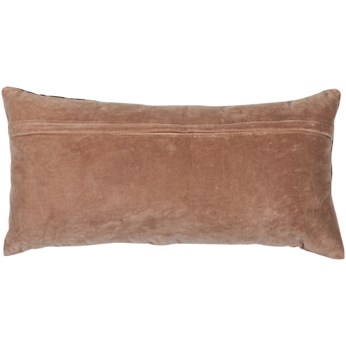 WOOOD kussens Laon - Velvet stof - Naturel/Blauw - Set Van 3 - vtwonen shop