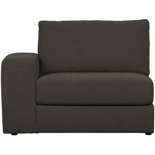 vtwonen 1-zits bank element met arm links Family - Polyester - Antraciet - 85x115x98