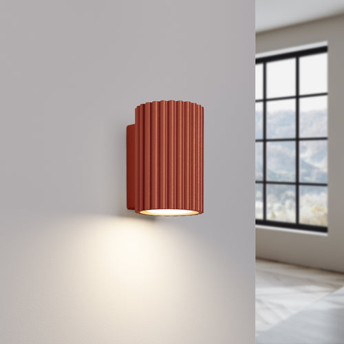 Sollux Lighting Wandlamp KARBON 10 rood oker - 6,5x8,5x10cm