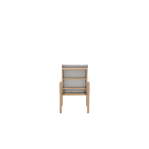 Decala dining fauteuil - aluminium - light teak look - desert sand - vtwonen shop
