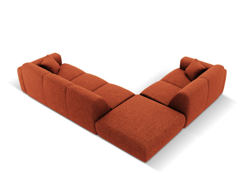 Cosmopolitan Design linker hoekbank Nolio 4-zits, chenille, terracotta - 250x315x72cm