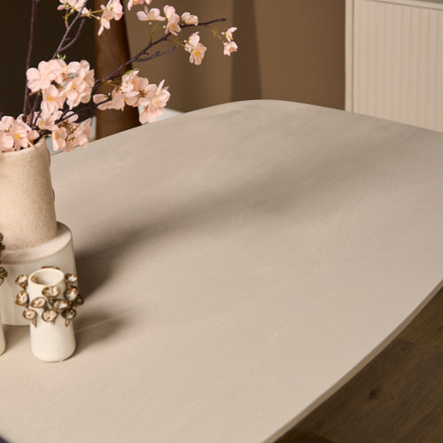 StarFurn Eettafel Madison - Deens Ovaal Zandkleur Hout - 280x120x76cm - vtwonen shop