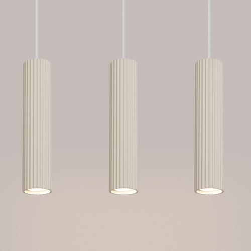 Sollux Lighting Hanglamp KARBON 3L beige - 45x6,5x98cm