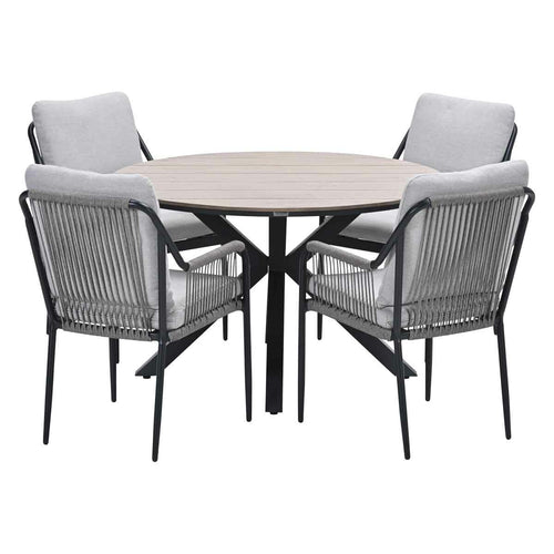 Garden Impressions tuinset Stevie - Tulli - taupe - Ø122x75 cm - 5-delig