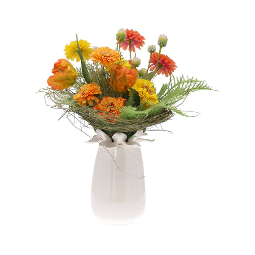 Maxifleur Kunstboeket Inge Dordrecht 35 cm oranje