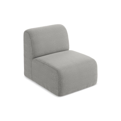 LaMiaSofa Bankmodule midden Cervo - bouclé - lichtgrijs - 70x94x75