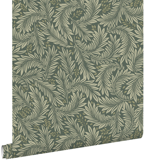 ESTAhome behang bladeren donkergroen - 50 x 900 cm - 131143 - vtwonen shop