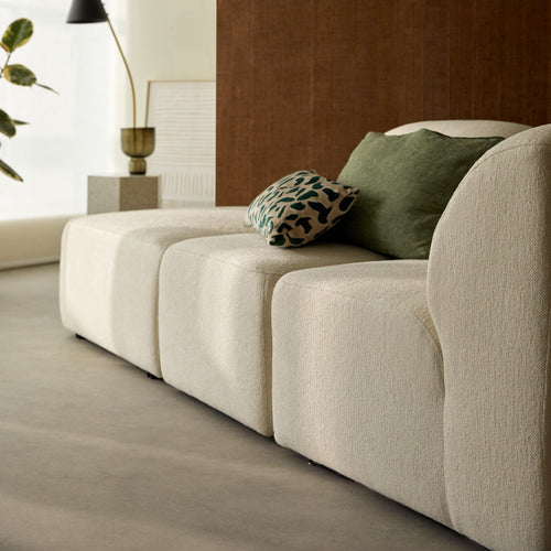 Tikamoon Modulaire bank van écru stof, 3-4 zitplaatsen - Beige
