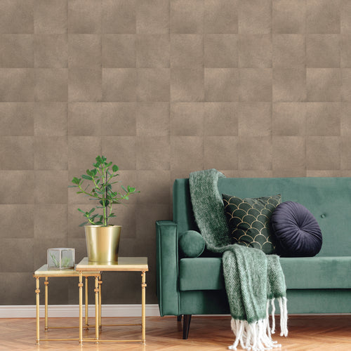 Sanders & Sanders behang dierenhuid donker beige - 53 cm x 10 m - 640091