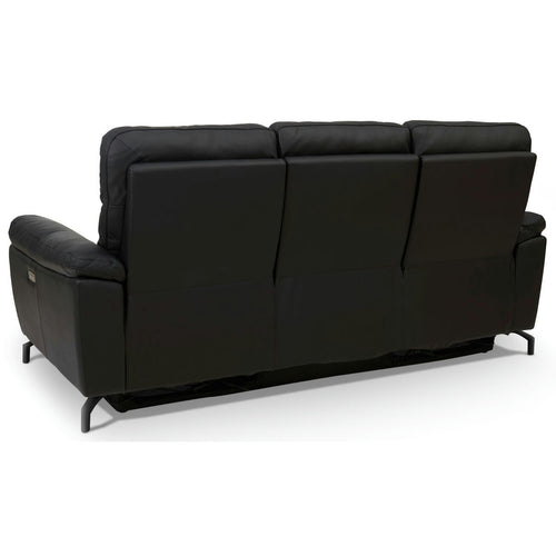 Furnhouse 3-zitsbank Selesta - Zwart - Leer, PVC - 96x222x101