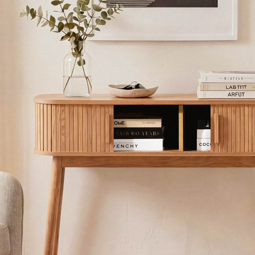 Calicosy - ERNEST Design haltafel - Licht hout - 35x100x80,5 cm