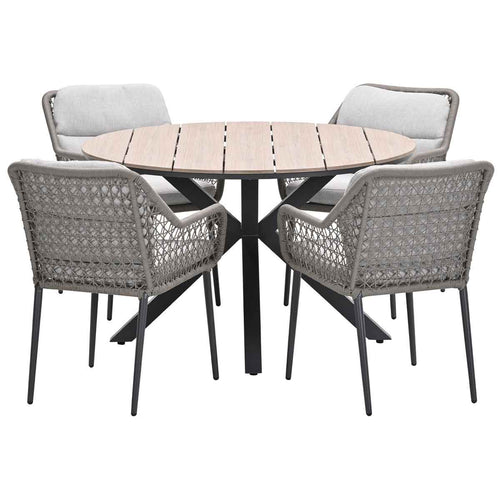 Garden Impressions tuinset Pemba - Tulli - taupe - Ø122x75 cm - 5-delig - vtwonen shop