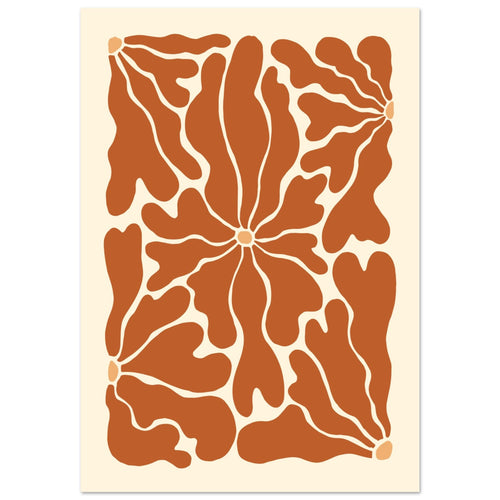 Artfulprints  Boho - Ibiza flowers   poster A4 21x29.7 cm