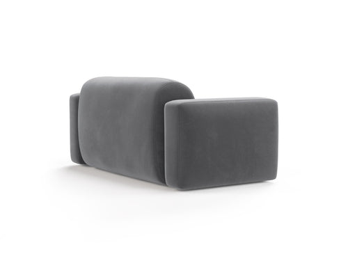 Cosmopolitan Design Modulaire bank Strino 2-zits, flueel grijs - 98x180x78cm