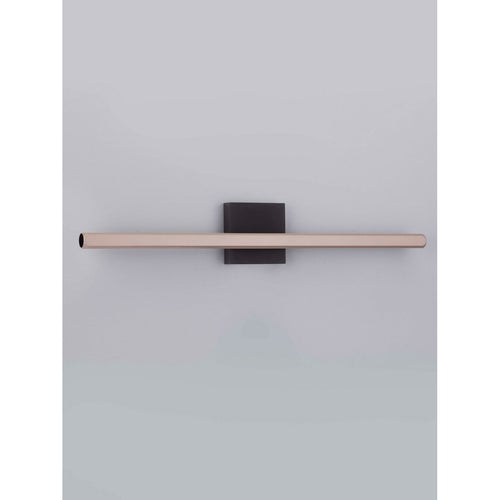Nova Luce LIOS Geïntegreerde LED-wandlamp in champagnegoud, matzwart, 8W 268lm, IP54, 3000K