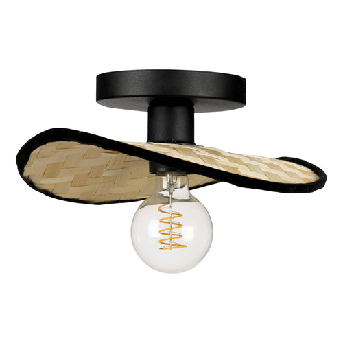 EGLO wandlamp Marywell - e27 - hout - zwart/bruin