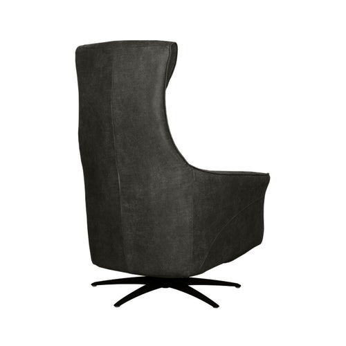 LABEL51 Elektrische Fauteuil Lund - Antraciet/Zwart - 74x83x112cm