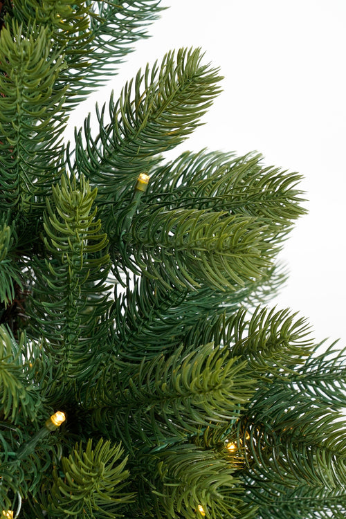 Black Box Trees Nagoya Kerstboom en Kerstkrans Set - 2 Kunstkerstbomen en 1 Krans met LED Verlichting - Groen