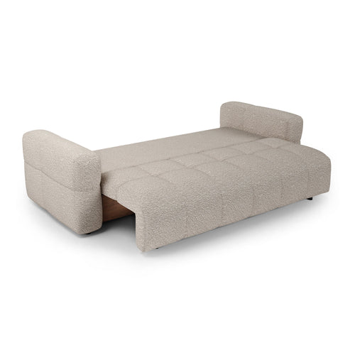 Premium Interiors - Slaapbank met opbergruimte VIBE - bouclé-stof beige 247cm