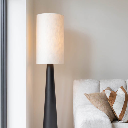 Atmooz vloerlamp Bimisi - zwart - Ø 32 x H 152 cm - E27