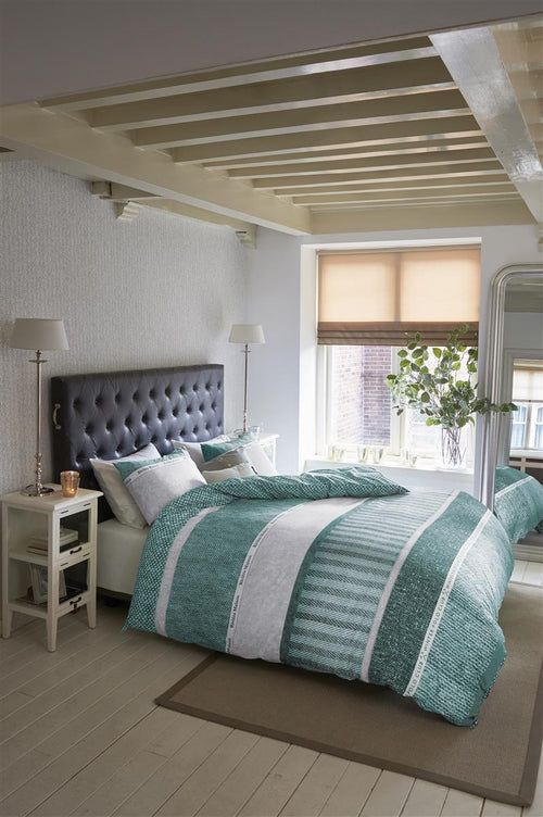 Riviera Maison Happy Winter dekbedovertrek - Lits-Jumeaux XL - 260x200/220 - Groen