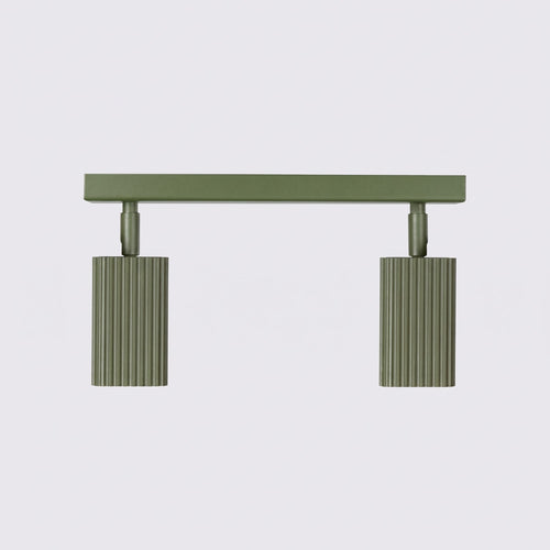 Sollux Lighting Plafondlamp RAYO 2 olijfgroen - 30x6x16,5cm