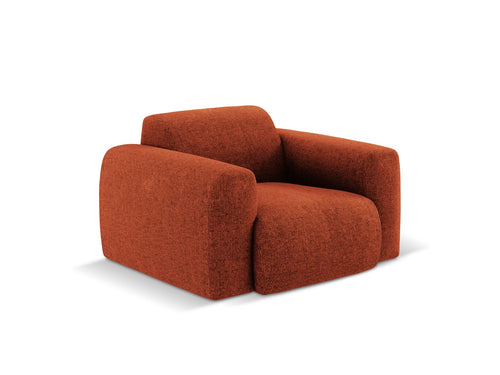 Cosmopolitan Design Fauteuil Nolio 2-zits, chenille, terracotta - 95x105x72cm