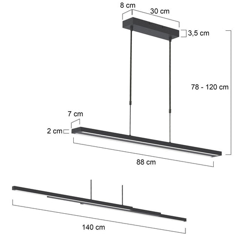 Steinhauer hanglamp motion - 4 lichts - 150x 120 cm - zwart - vtwonen shop