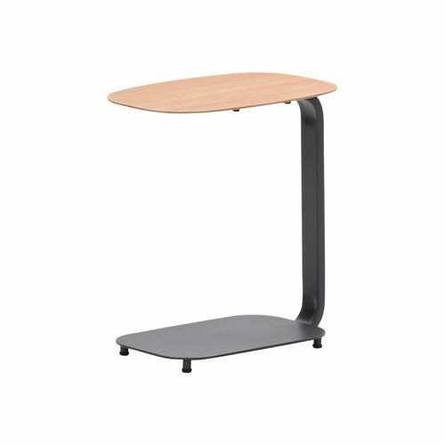 Lucca laptop tafel - 45x30xH51cm - carbon black -   light teaklook - vtwonen shop
