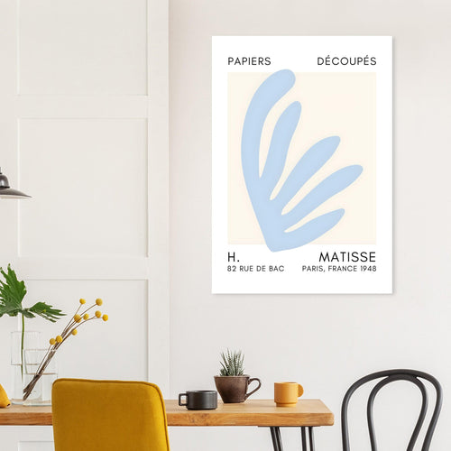 Artfulprints  Matisse – Aquatic impression light blue   poster 50x70 cm