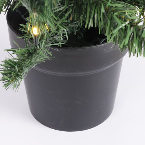 Black Box Trees Norton Kerstboom en Kerstkrans Set - 2 Kunstkerstbomen en 1 Krans met LED Verlichting - Groen