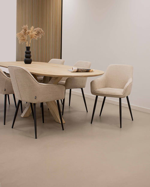 Kick eetkamerstoel Ivar - Champagne - vtwonen shop