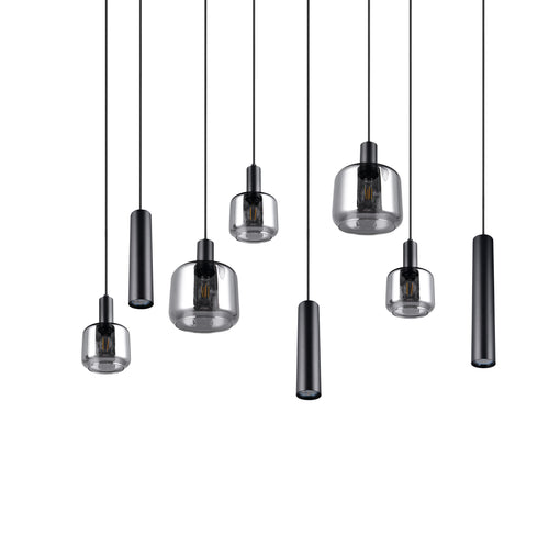 Trio Leuchten hanglamp Mataro - 8 lichts - 118  x 150   cm - zwart