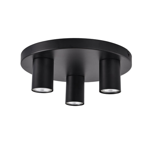 Ylumen plafondlamp Tag - 3 lichts - 30  x 10.5   cm - zwart