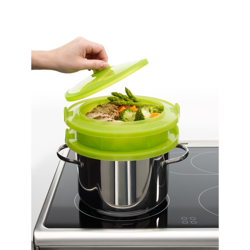 Lékué Magnetron Stoompan Stapelbaar, Siliconen