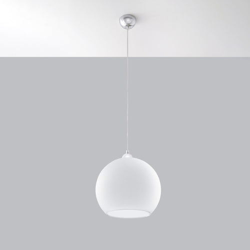 Sollux Lighting Hanglamp BALL wit - 30x30x120cm