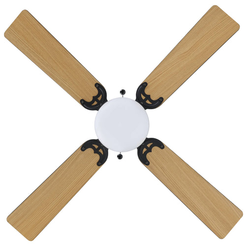 EGLO plafondlamp met ventilator Fortaleza - ac e27 - zwart/hout - vtwonen shop