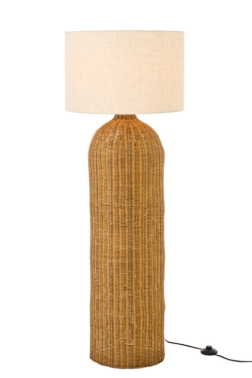 J-Line tafellamp Cilinder - metaal - naturel/ecru - large