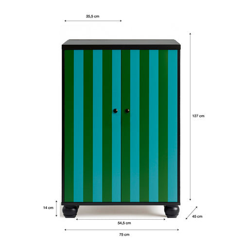 Dressoir met 2 deuren van gemelamineerd MDF en soft-close MARCUS