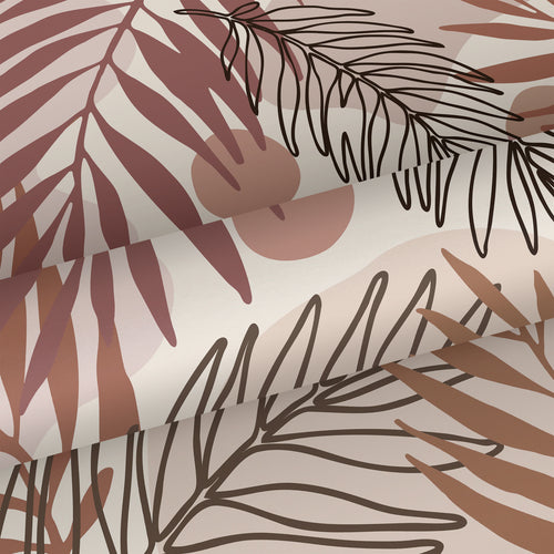 ESTAhome behang bladeren beige en oudroze - 50 x 900 cm - 139821 - vtwonen shop