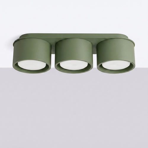 Sollux Lighting Plafondlamp MODO 3 olijfgroen Gx53 - 32,4x10,4x8,2cm