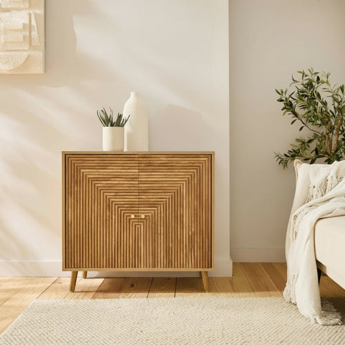 Calicosy - EDEN Dressoir 2 deuren - Licht hout - 75x80x39 cm