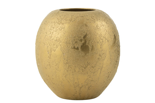 J-Line vaas Bol Rond - keramiek - goud -  Ø 40 cm
