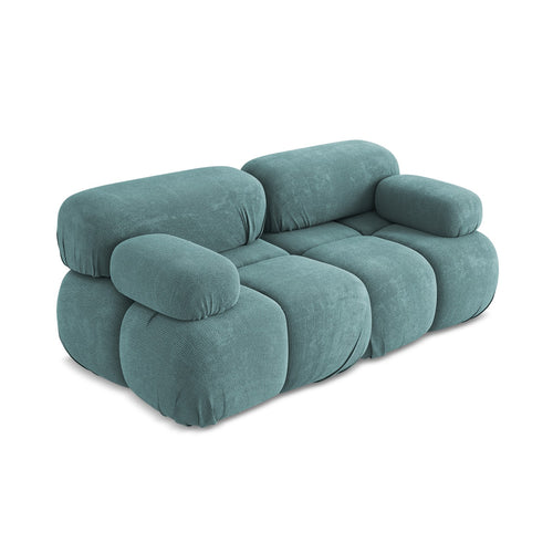 LaMiaSofa Tweezits modulaire bank Sanremo - chenille stof - jeans - 190x96x70