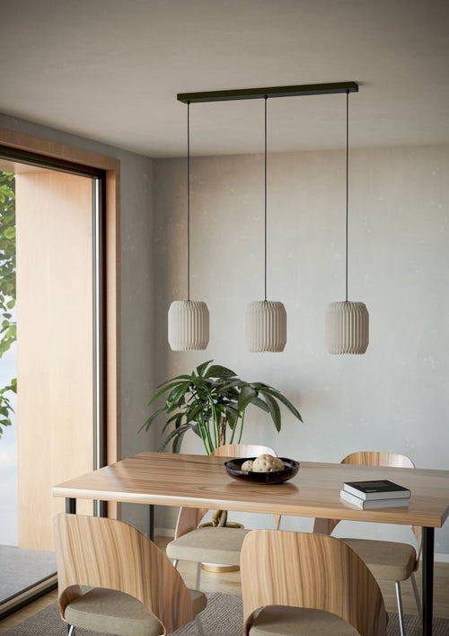 EGLO hanglamp Belgrave - e27 - 88 cm - zwart/wit - papier