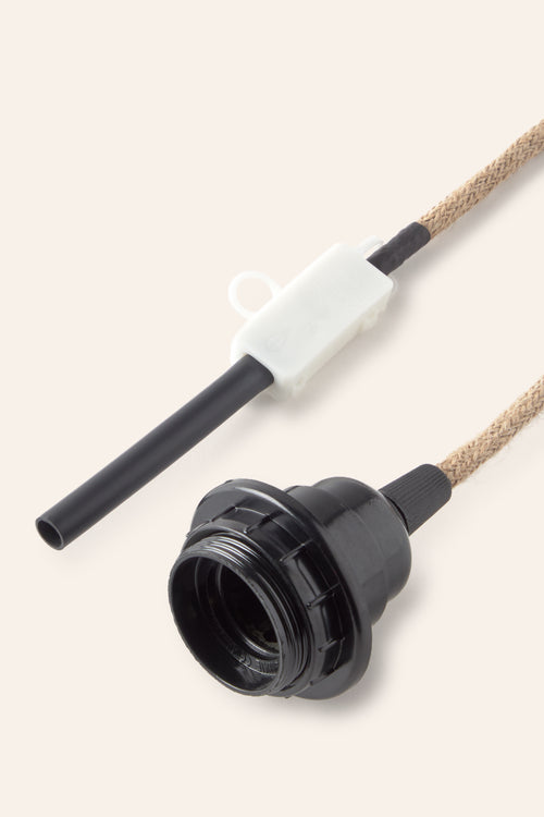 Calma House Jutekabel met E27-lampfitting en aansluitdoos Cable - Naturel - E27 225